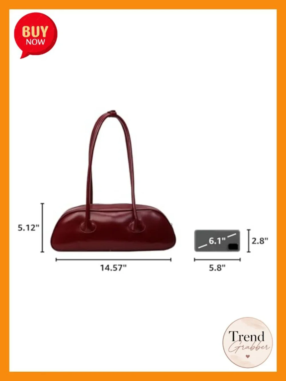 PU Leather Hobo Shoulder Bag with Top Handle - Waterproof Fashion